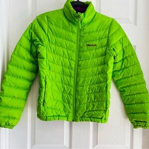Marmot Vibrant Green Women’s Puffer Jacket 700 Down XS